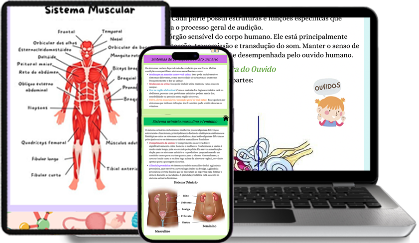 Páginas do e-book Anatomia e Fisiologia